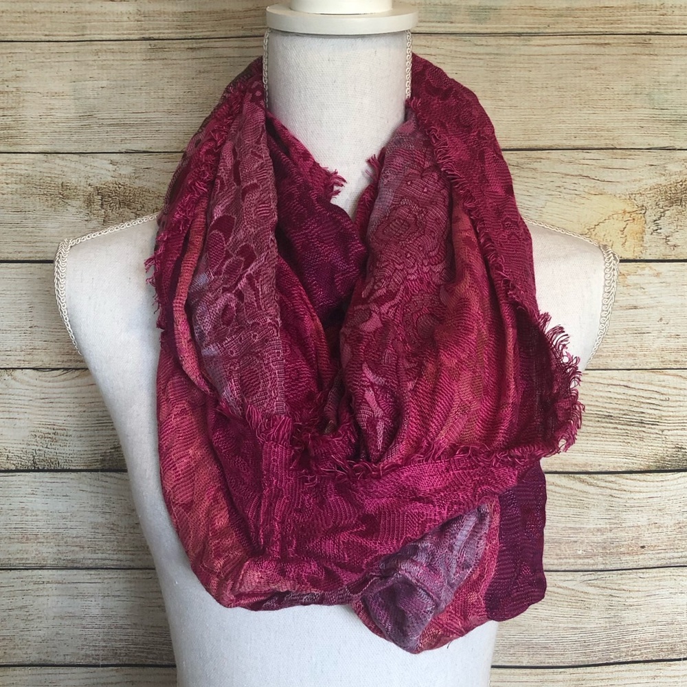 Pink infinity scarf